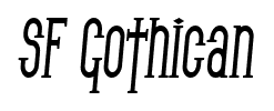 SF Gothican font
